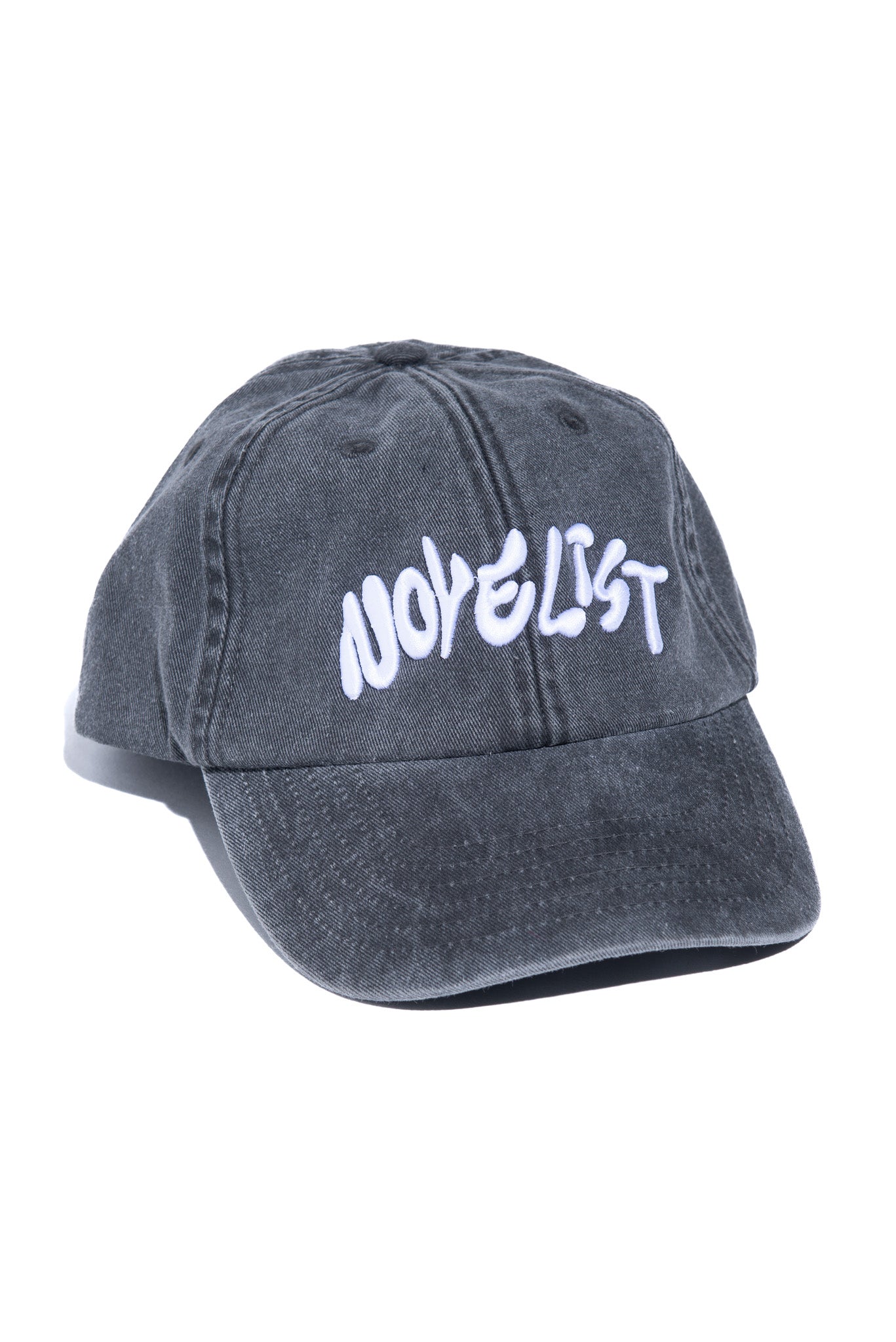 Designed by Novelist Studios to create a perfect baseball cap. Exclusive Novelist logo. Black/white front 3